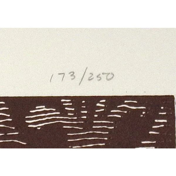 Abstract Jules Roch Aka John Martineau "Frets" Signed Fine Art Intaglio For Sale - Image 3 of 5