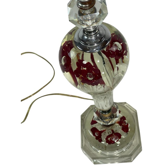 1950s American St. Clair Paperweight Glass Mid-Century Modern Lamp For Sale - Image 11 of 12