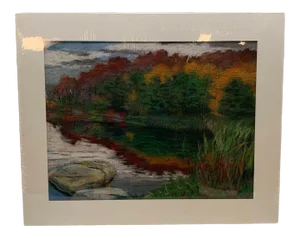 1955 Autumn, Georgian Bay, Canada Pastel Painting by Harriet Russell Maccurdy