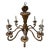 Vintage Neoclassical Gold 8-Arm Acanthus Leaf Chandelier For Sale