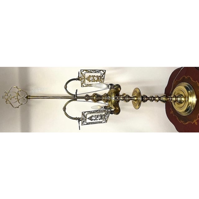 Antique Brass Floor Lamp, 1920s For Sale - Image 11 of 11