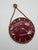 Glass Ruby-Colored Wall Clock from UPG Halle, East Germany, 1960s-1970s For Sale - Image 7 of 13