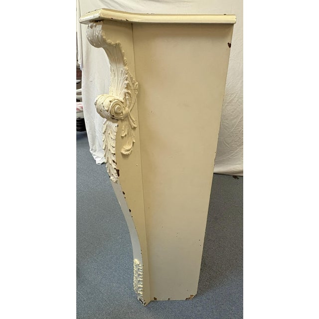 Architectural Salvage Antique French Fireplace Mantel With Cherub and Foliate Details For Sale - Image 13 of 18