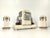 French Art Deco Marble & Onyx Mantel Clock, 1930s, Set of 3 For Sale - Image 6 of 18