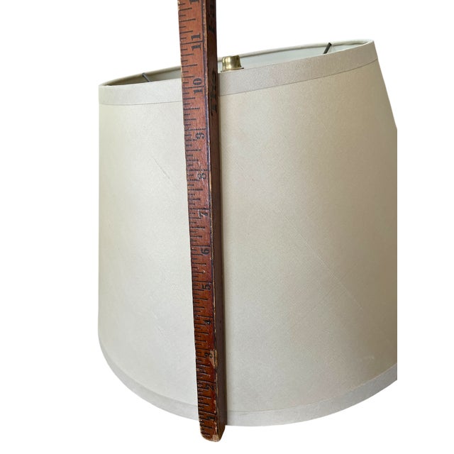 Restoration Hardware Large Ivory Sand Champagne Silk Drum Empire Lampshade – 16" Diameter For Sale - Image 10 of 10