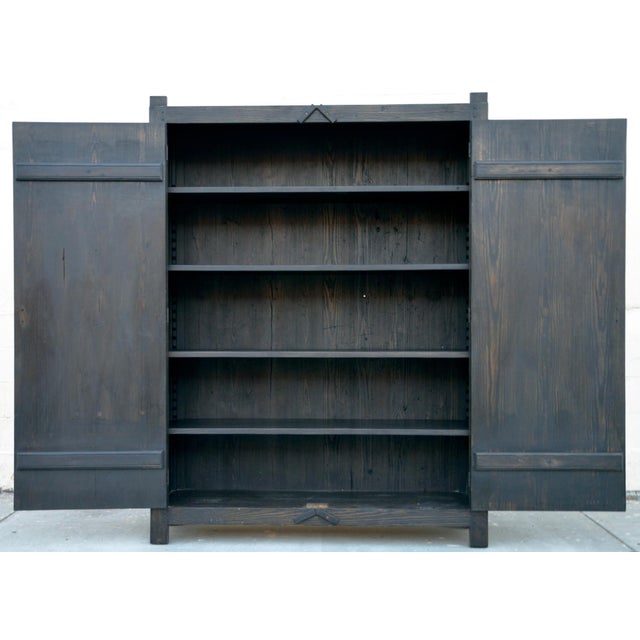 Rustic Cabinet in Reclaimed Heart Pine For Sale - Image 9 of 12