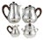 Early 20th Century Art Deco French Sterling Silver 4 Piece Tea / Coffee Set, Teapot & Coffee Pot For Sale