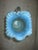 Antique Fenton Daisy and Fern Opalescent Blue Art Glass Pitcher For Sale - Image 9 of 10