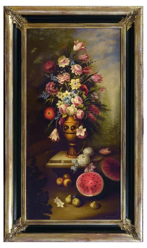Carlo De Tommasi, Fiori Series Still Life, 1990s, Oil on Canvas, Framed