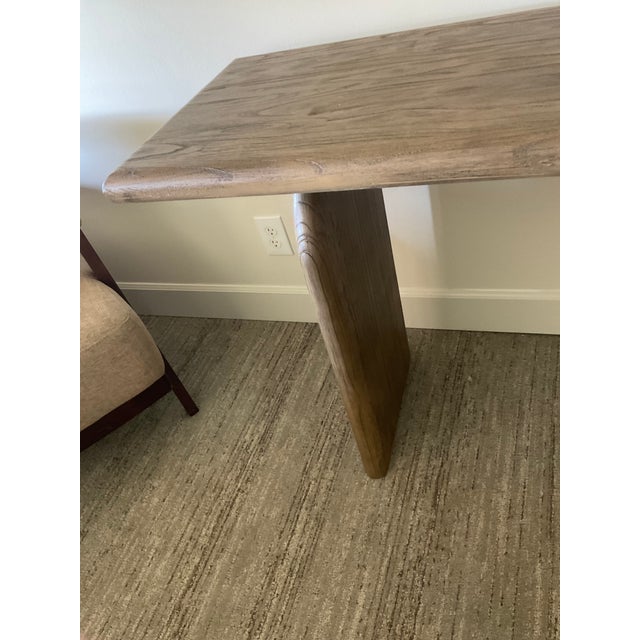 Contemporary Four Hands Sorrento Console Tables (3) White Oak With Natural Finish; 65"l X 19"w X 31" H; Brand New; Never Used For Sale - Image 3 of 3