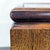 1990s Vintage Wood and Glass End Table With Brass Inlay For Sale - Image 5 of 7