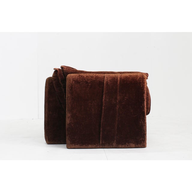 Brown Vintage Italian Brown Lounge Chair, 1970s For Sale - Image 8 of 13