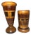 Folk Art Parquetry Vases: 20th Century American Pair For Sale