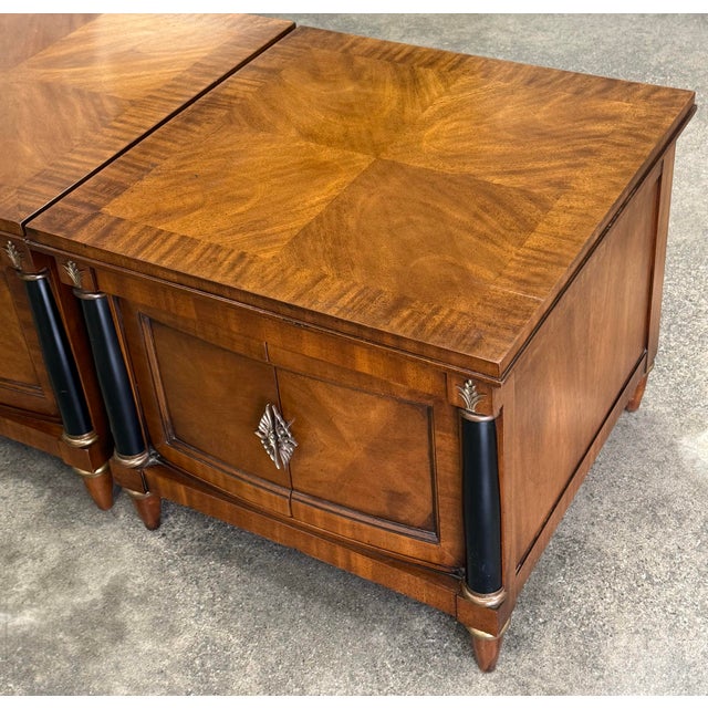 Gordon’s Inc.classic Neoclassical Fine Furniture French Empire Style Nightstands - A Pair For Sale In New York - Image 6 of 11