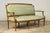 18th Century French Louis XVI Walnut Settee With Celadon Velvet For Sale - Image 15 of 18