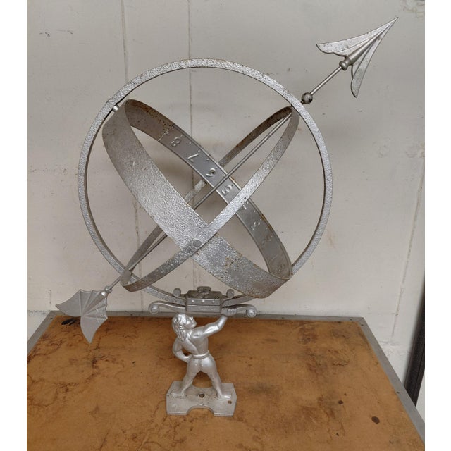 Vintage Swedish Armillary Sundial Signed For Sale - Image 9 of 11