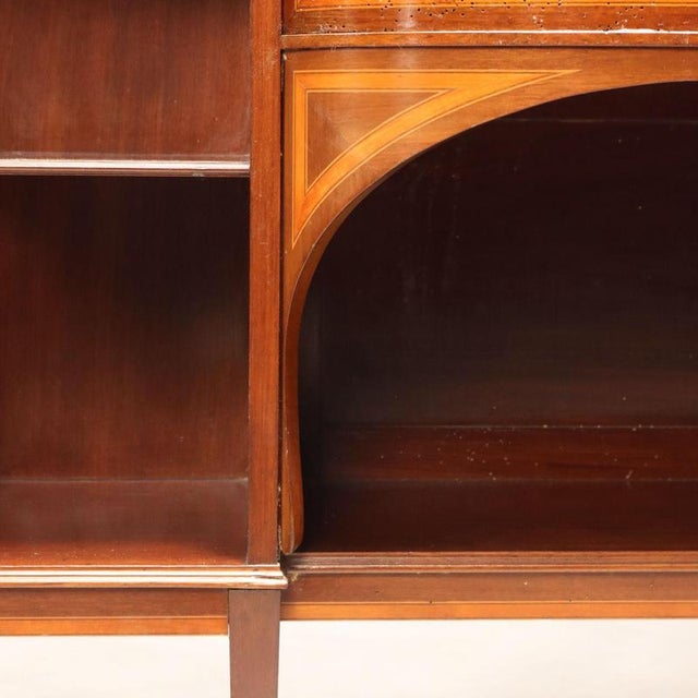 Mahogany Display Cabinet with Maple Inlays For Sale - Image 9 of 13