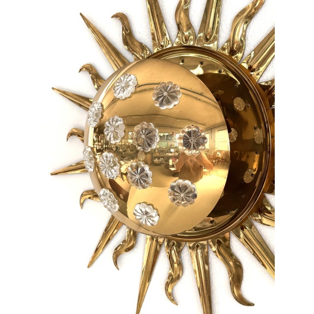 Mid-Century Modern Mid-Century Modern Flush Mount in Brass from Vereinigte Werkstätten, 1970s For Sale - Image 3 of 14