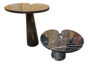 Black Marble Eros Coffee Tables by Angelo Mangiarotti for Skipper, 1980s, Set of 2