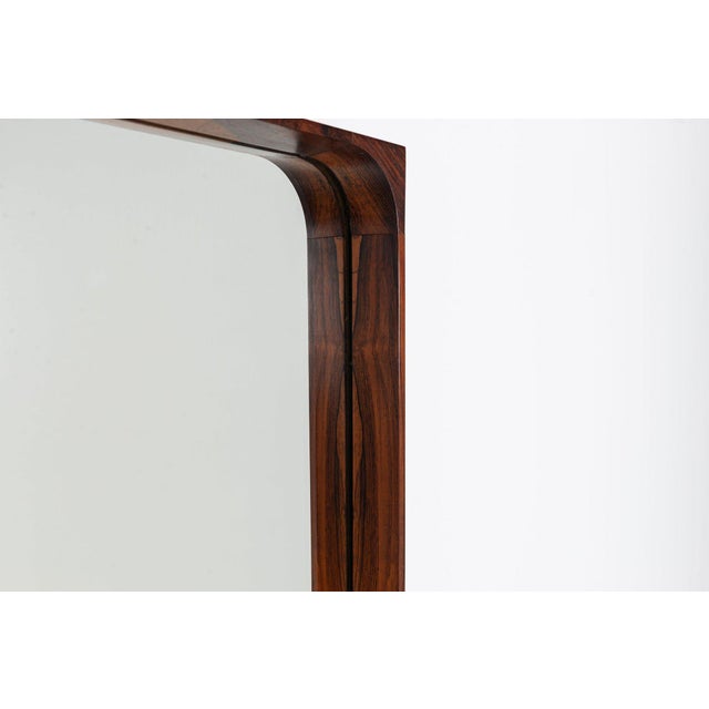 Brown Wall Mirror in Rosewood by Niels Clausen for NC Møbler, Denmark, 1960s For Sale - Image 8 of 13