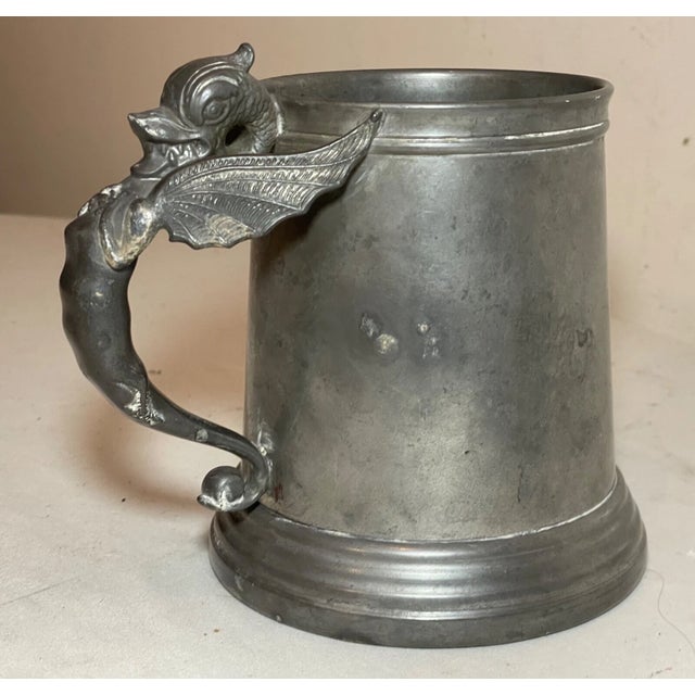 Antique 1932 Beer Stein Pewter Glass Copper Figural Griffin Dragon Award Trophy For Sale In New York - Image 6 of 12
