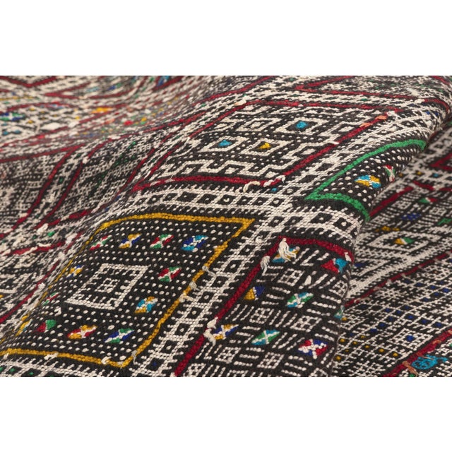 Vintage Zemmour Moroccan Kilim Rug, 03'10 X 23'01 For Sale In Dallas - Image 6 of 11