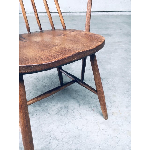 Oak Spindle Back Chairs, 1940s, Set of 4 For Sale - Image 18 of 18