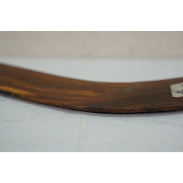 Wood Vintage 1987 Australian Aboriginal Wood Throwing Boomerang For Sale - Image 7 of 9