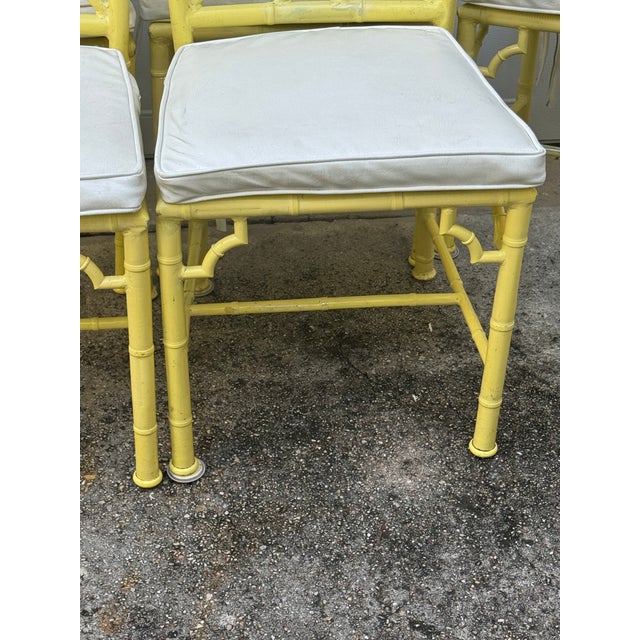 1960s Phyllis Morris for Kessler Faux Bamboo Patio Chairs - Set of 6 For Sale - Image 14 of 17