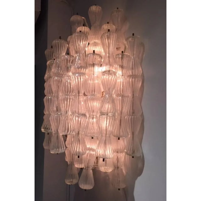 Mid-Century Modern Magnificent Large Barovier & Toso Glass Sconces, Circa 1970 - a Pair For Sale - Image 3 of 10