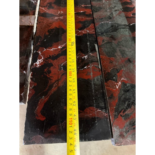 Antique Neoclassical Marble Fireplace Mantel Surround c.1818 Red & Black Stone Architectural Salvage For Sale - Image 10 of 17