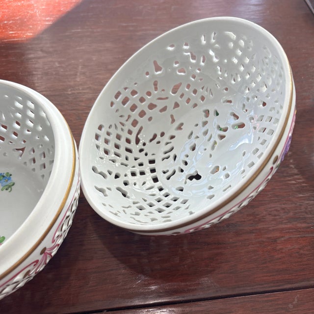 1990s Porcelain Reticulated Box For Sale - Image 5 of 6