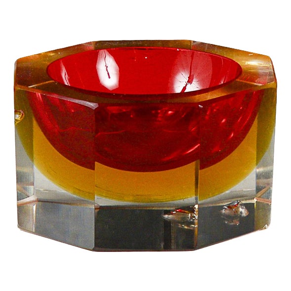 Glass Ashtray in the style of Flavio Poli For Sale