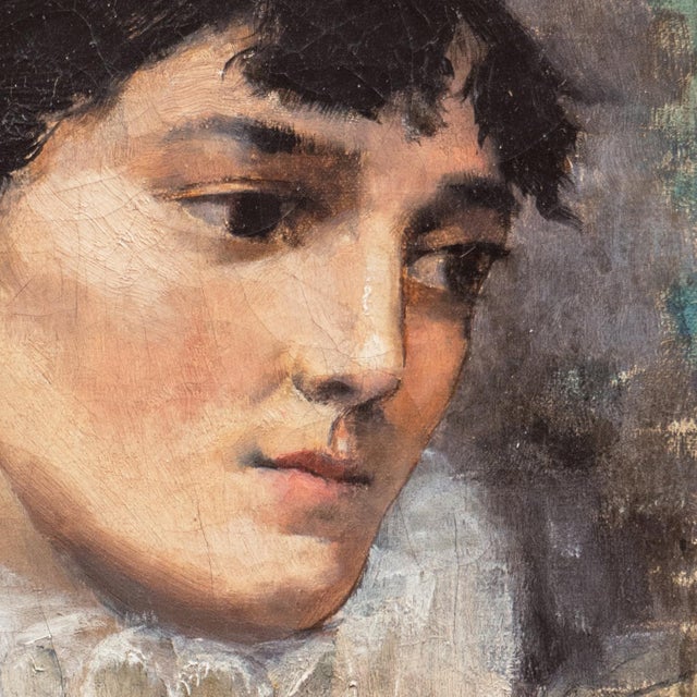 'Young Woman in Costume' by Georges Antoine Rochegrosse, 1881, Société Des Artistes Français For Sale In Monterey, CA - Image 6 of 12