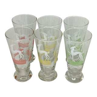 Vintage Hazel Atlas Pilsner Glasses - Set of 6 For Sale