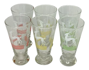 Vintage Hazel Atlas Pilsner Glasses - Set of 6