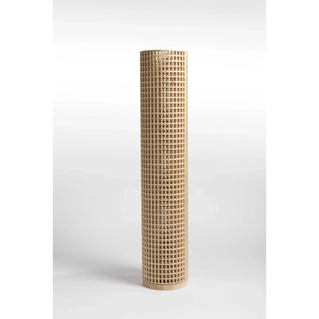 Carabottino mirror by cara davide carabottino collection. Medulum. Dimensions: ø 38 x h 190 cm. Materials: linden wood....