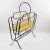 Mathieu Matégot Style Magazine Holder Rack Yellow and Black Metal For Sale - Image 12 of 13