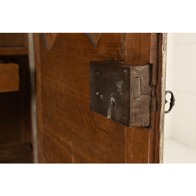 Antique French Painted Armoire in Wood, 1700s For Sale - Image 17 of 18