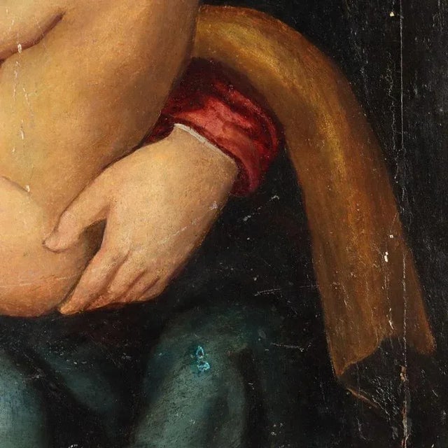 Madonna with Child, Oil on Panel For Sale - Image 6 of 11