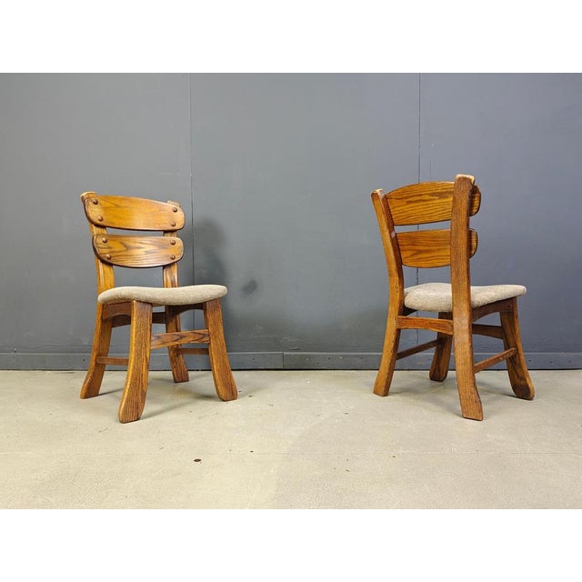 1960s Vintage Brutalist Dining Chairs, 1960s, Set of 5 For Sale - Image 5 of 12