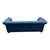 Chesterfield 3-Seater Sofa in Blue Leather For Sale - Image 4 of 7