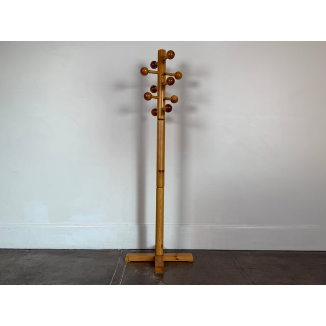 Brown Vintage 1970's Charlotte Perriand French Coat Rack For Sale - Image 8 of 9