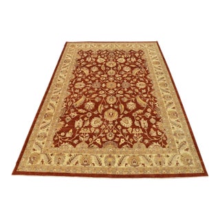 Ziegler Rug 10’1” X 13’5” Red Wool Traditional Hand-Knotted Oriental Carpet For Sale