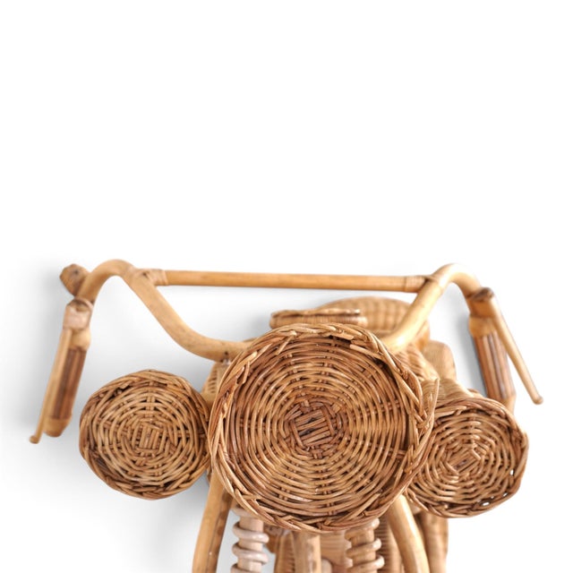 After Tom Dixon, Harley-Davidson Motorcycle, 1990s, Rattan For Sale - Image 11 of 18