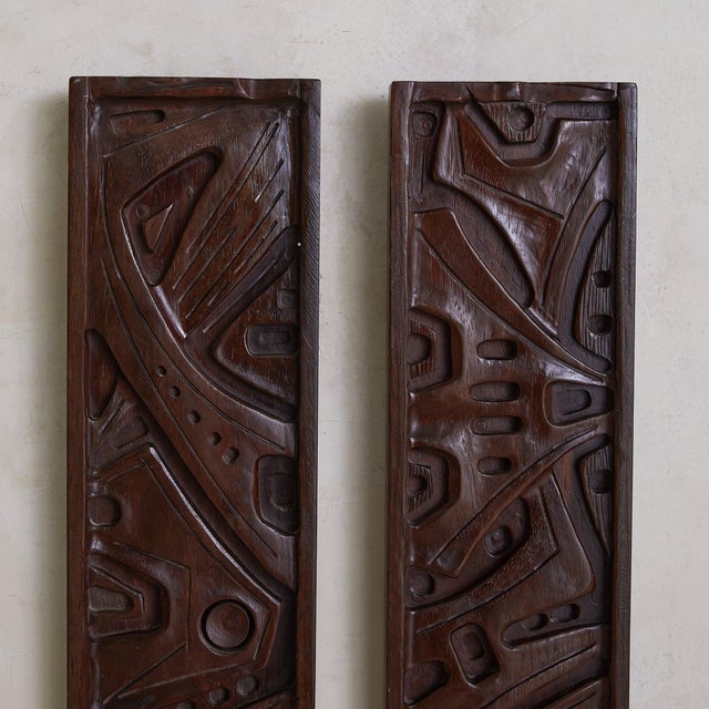 Italian Carved Wooden Wall Panel by Gianni Pinna, 1970s - 2 Available For Sale - Image 4 of 9