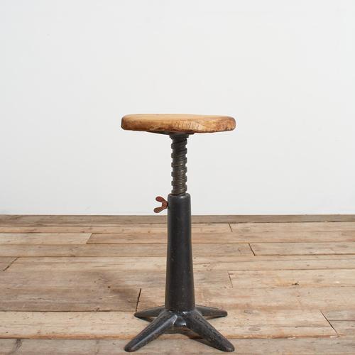 Vintage Singer Swivel Factory Stool, 1940s For Sale - Image 6 of 6
