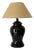 20th Century Black Gloss Ceramic Table Lamp, Britain, 1980s For Sale