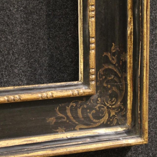 20th Century Lacquered Painted and Gilded Tuscan Frame, 1950 For Sale - Image 3 of 15