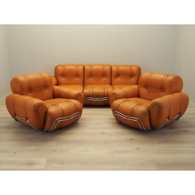 Vintage Spage Age Orange Sofa, 1960s For Sale - Image 3 of 18